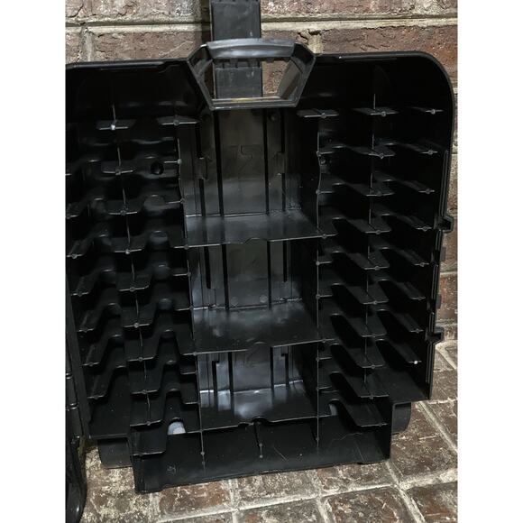 Hot Wheels Black Plastic Carrying Rolling Storage Case w/ Handle HOLDS 110 CARS - Picture 4 of 4